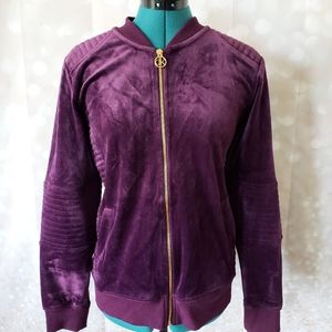 Calvin Klein Velour Bomber Jacket